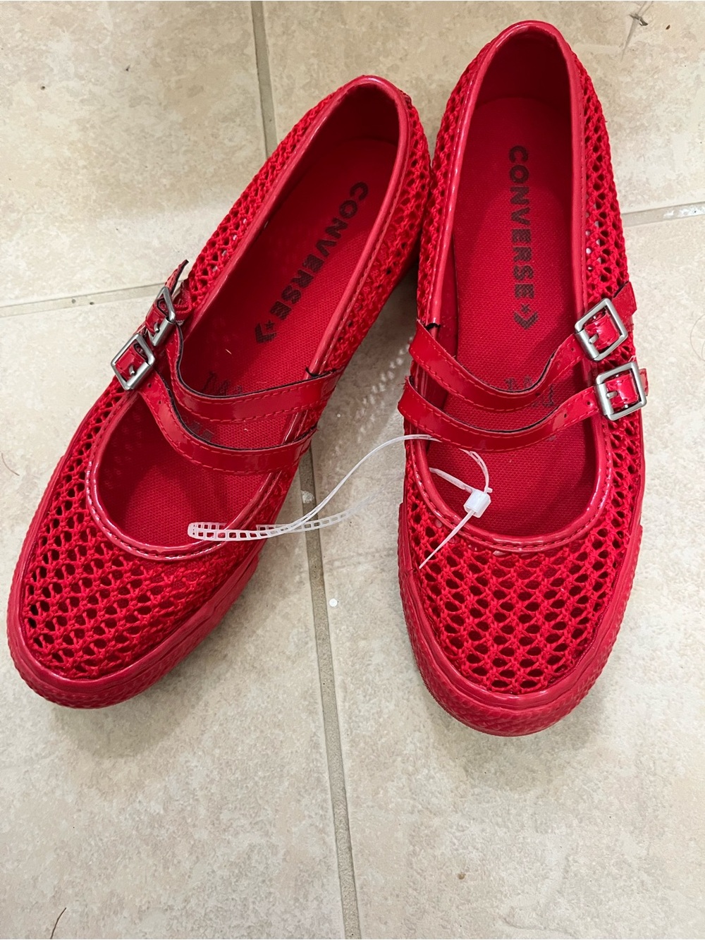 Converse Chuck Taylor All Star Dainty Mary Jane Knit shoes red - Picture 3 of 10